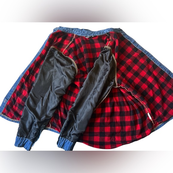 Riders By Lee Fleece Lined Denim Jacket Westerncore Women’s Medium - Picture 5 of 7